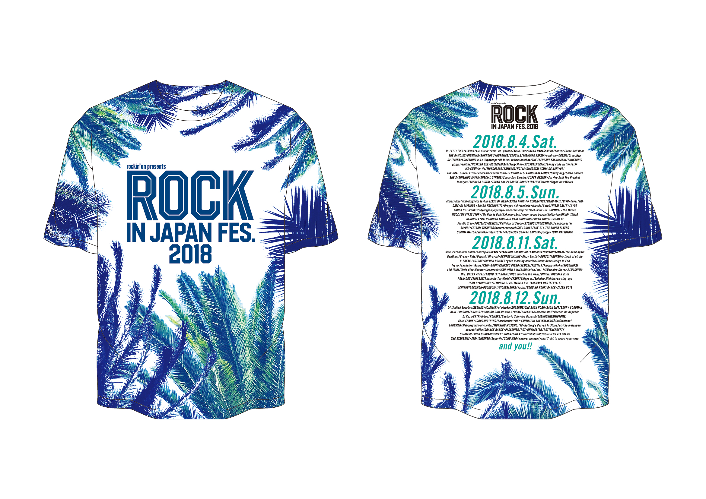 ROCK IN JAPAN FESTIVAL 2018 official T-shirt